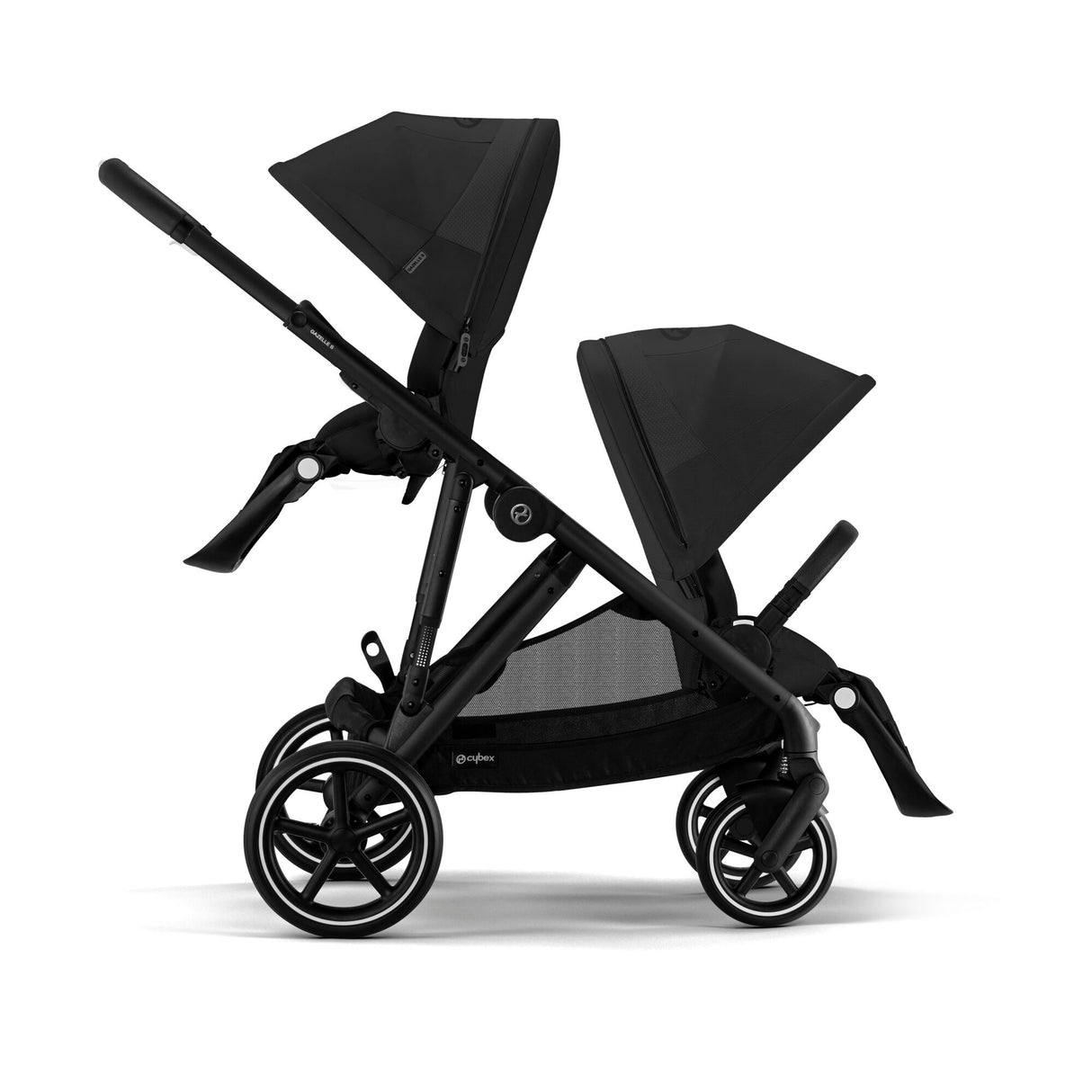 Cybex Gazelle S Twin Pushchair with Second Seat Unit - Moon Black