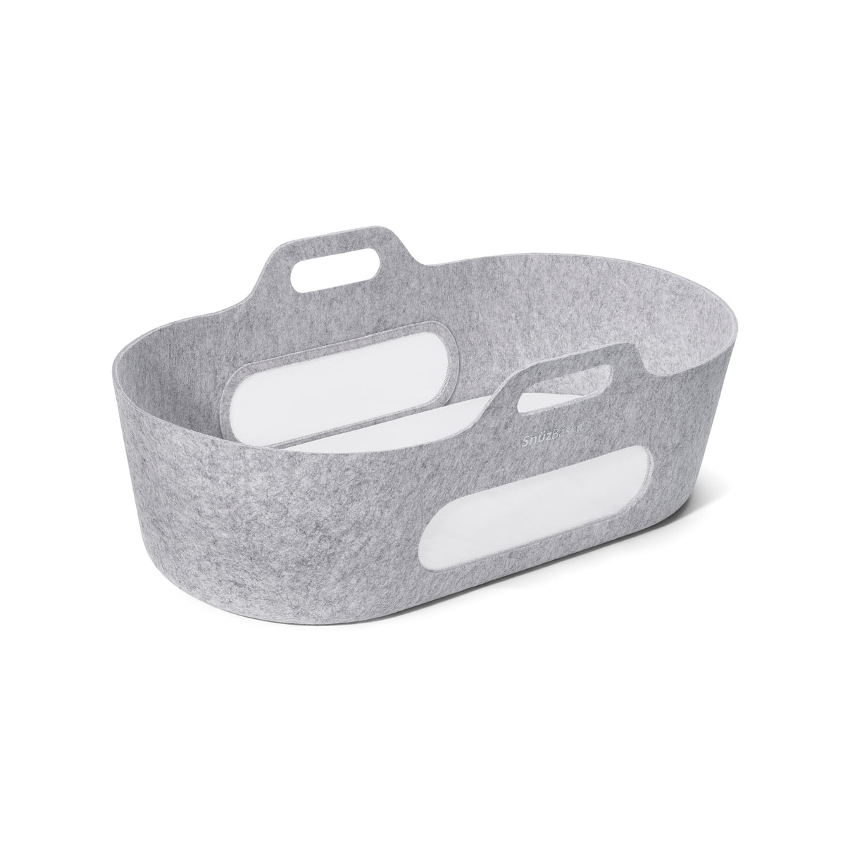 SnuzBaskit Light Grey Moses Basket & Dove Grey Stand