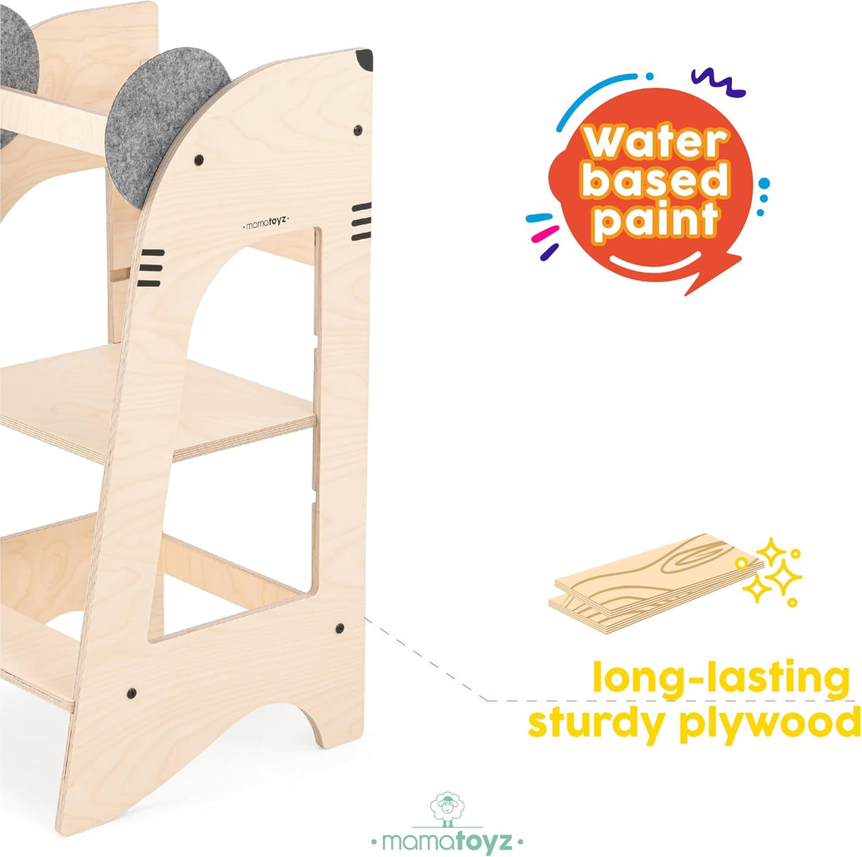 MamaToyz Step-Up Montessori Learning Tower – Mouse Design