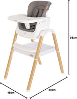 Tutti Bambini Nova Evolutionary 7-in-1 Highchair – White & Oak