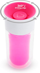 Munchkin 9oz Miracle 360 Spill-Proof Personalised Insulated Cup - Pink