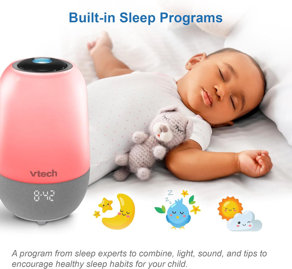 VTech V-Hush PRO Soothing Sleep Trainer Aid & Night Light Projector