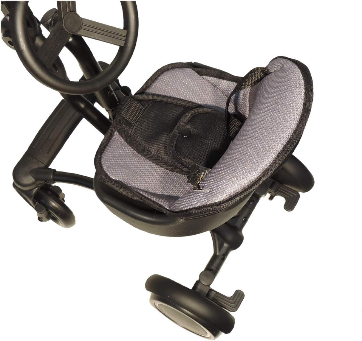 Roma Uptown Rider Universal 4 Wheel Ride On Toddler Seat & Steering Wheel - Black