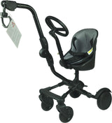 Roma Uptown Rider Universal 4 Wheel Ride On Toddler Seat & Steering Wheel - Black