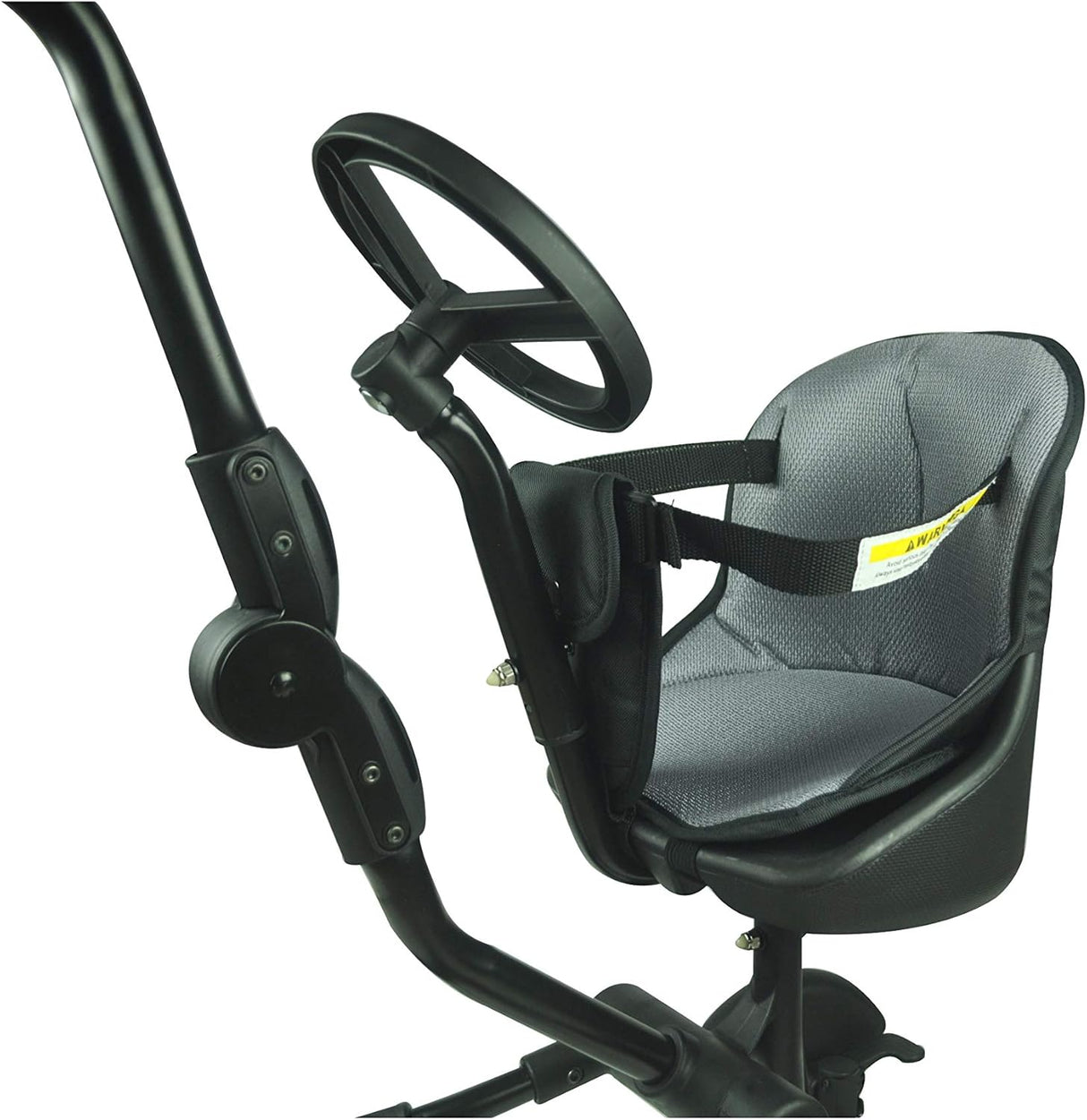 Roma Uptown Rider Universal 4 Wheel Ride On Toddler Seat & Steering Wheel - Black