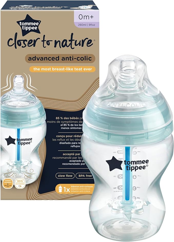 Tommee Tippee 260ml 0 Month+ Advanced Anti-Colic Baby Bottle - Single