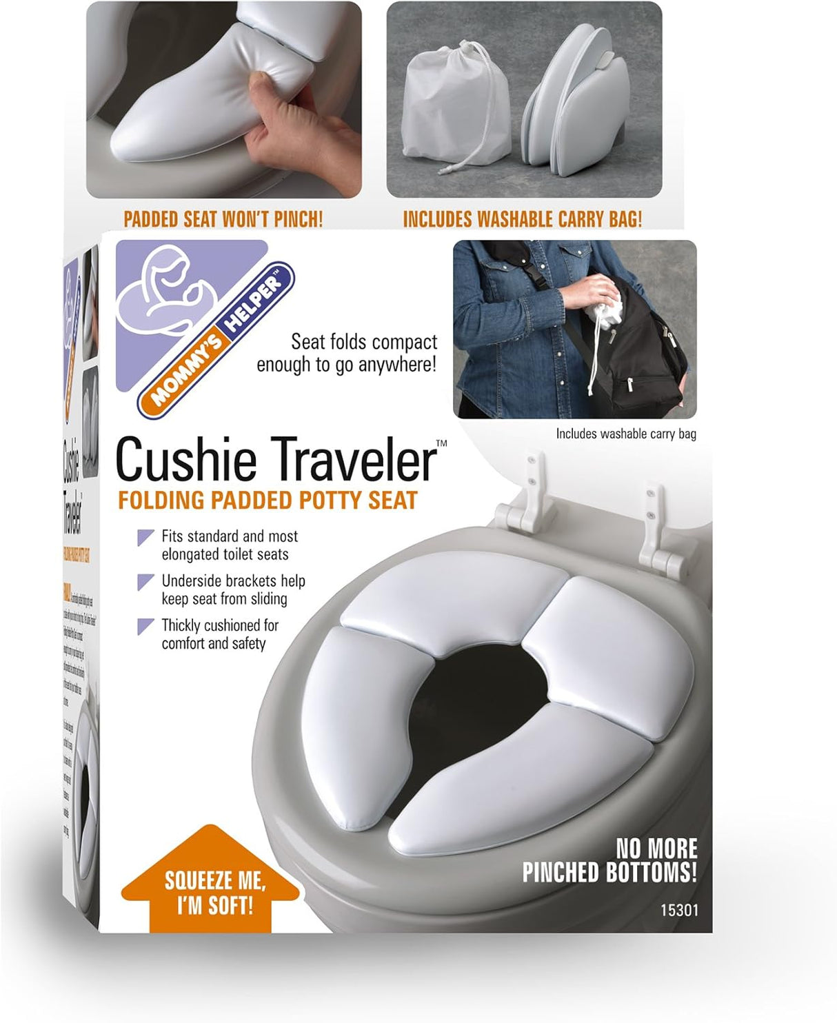 Mommy’s Helper Cushie Travel Folding Toilet Training Seat – Cushie Traveler