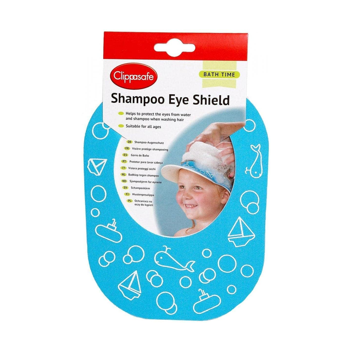 Clippasafe Bathtime Shampoo Eye Shield - Blue