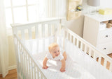 BreathableBaby Classic Breathable Mesh 4 Sided Crib Liner – White