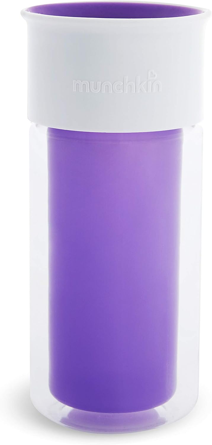 Munchkin 9oz Miracle 360 Spill-Proof Personalised Insulated Cup - Purple