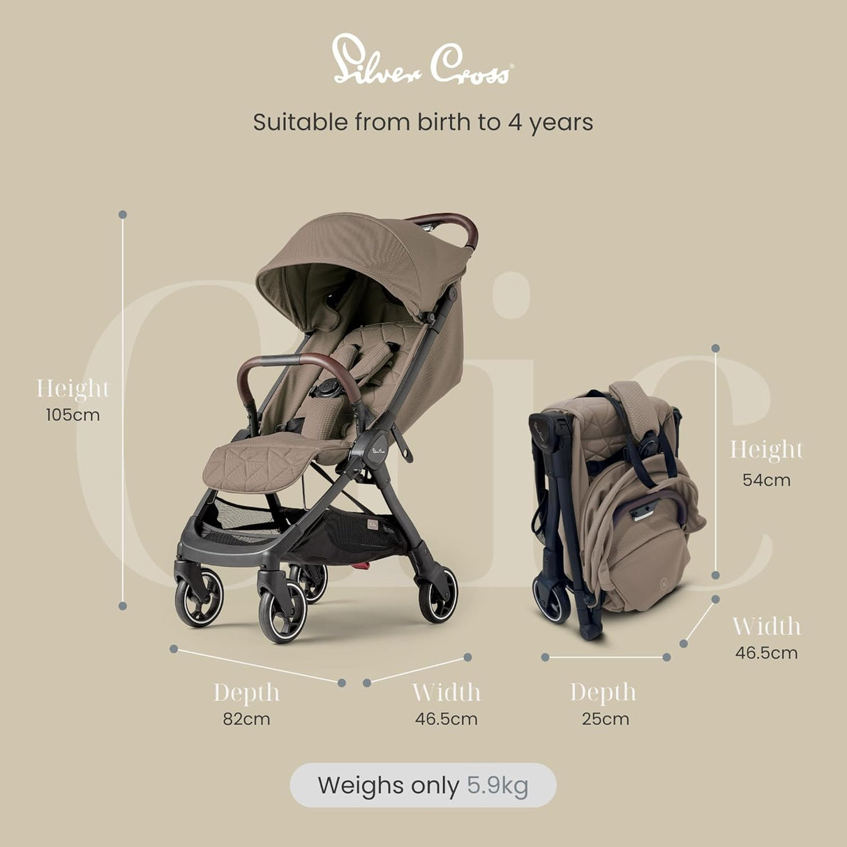 Silver Cross Clic Stroller - Cobble