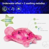 Cloud B Tranquil Turtle Projector Nightlight with White Noise Soothing Sounds - Pink