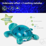 Cloud B Tranquil Turtle Projector Nightlight with White Noise Soothing Sounds - Aqua Blue