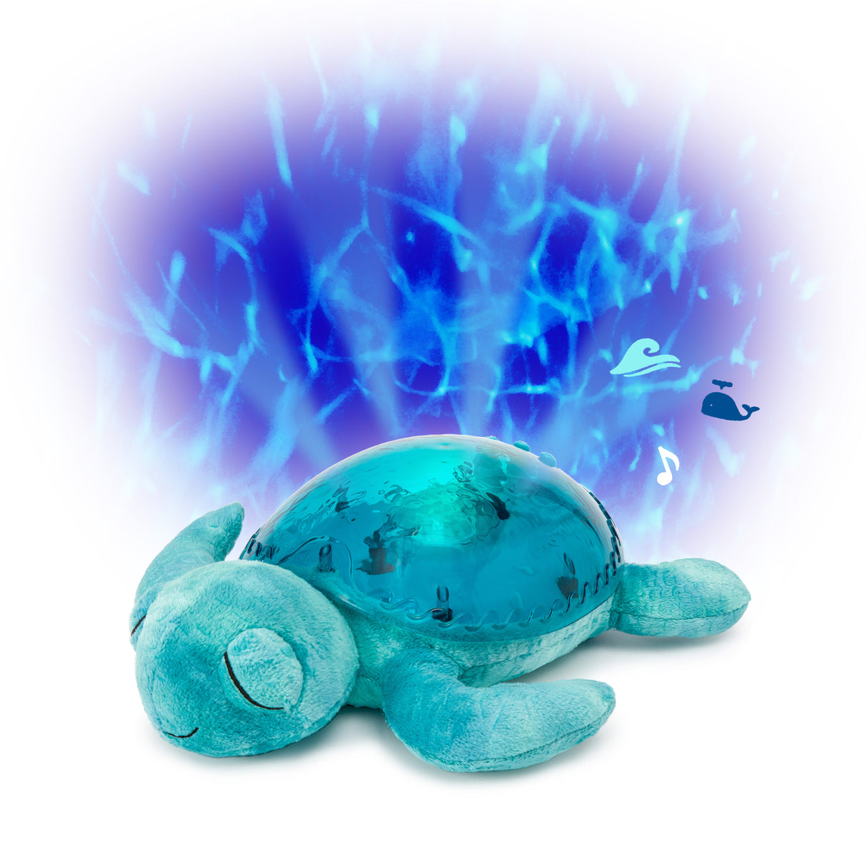 Cloud B Tranquil Turtle Projector Nightlight with White Noise Soothing Sounds - Aqua Blue