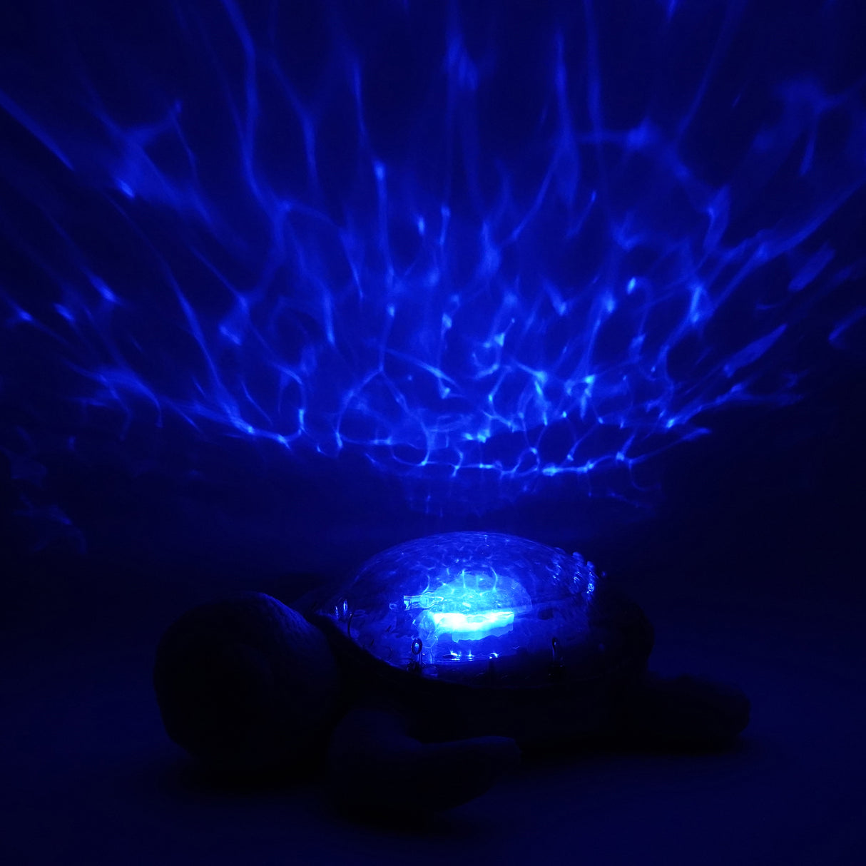 Cloud B Tranquil Turtle Projector Nightlight with White Noise Soothing Sounds - Ocean Blue