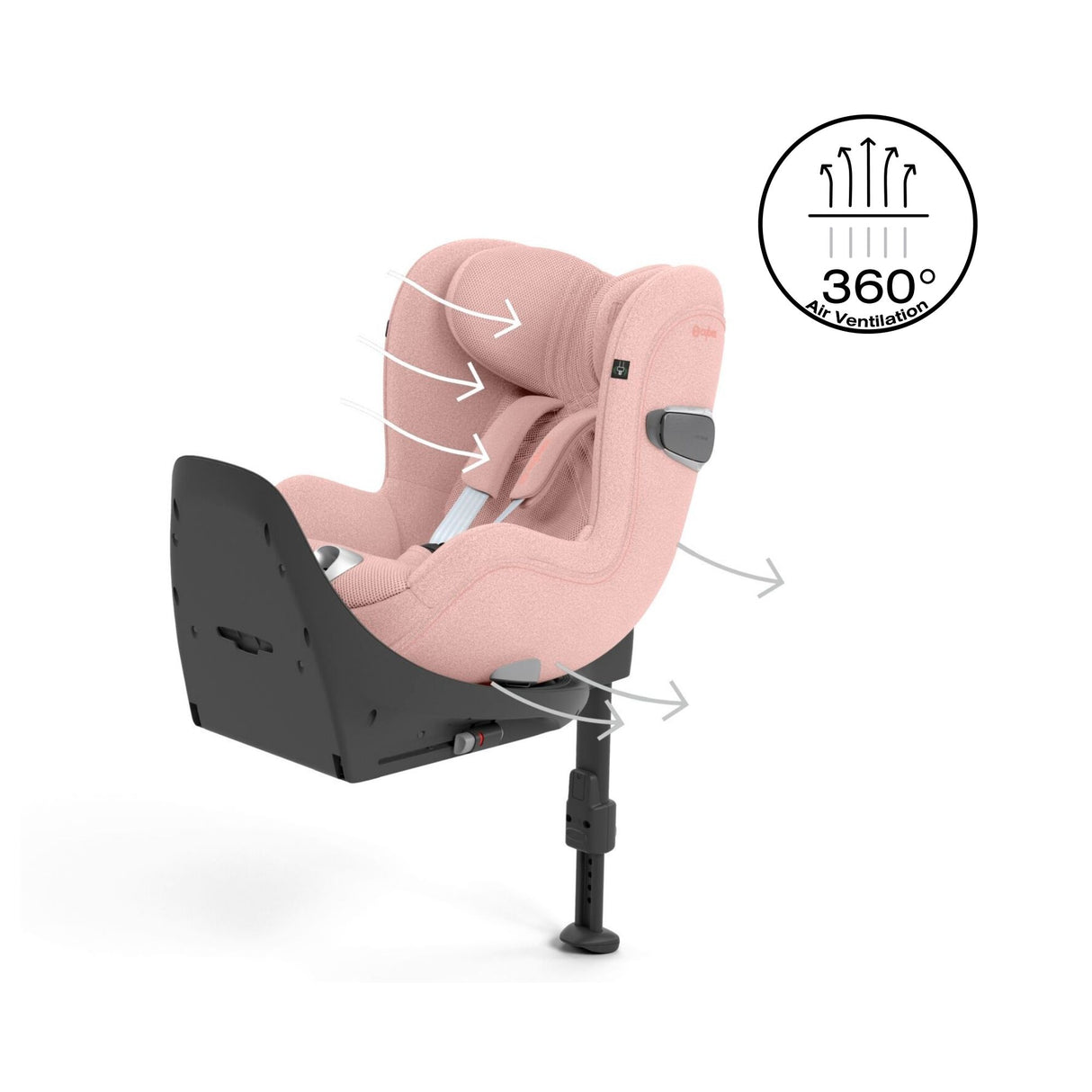 Cybex Sirona T Rotating Car Seat - PLUS - Peach Pink