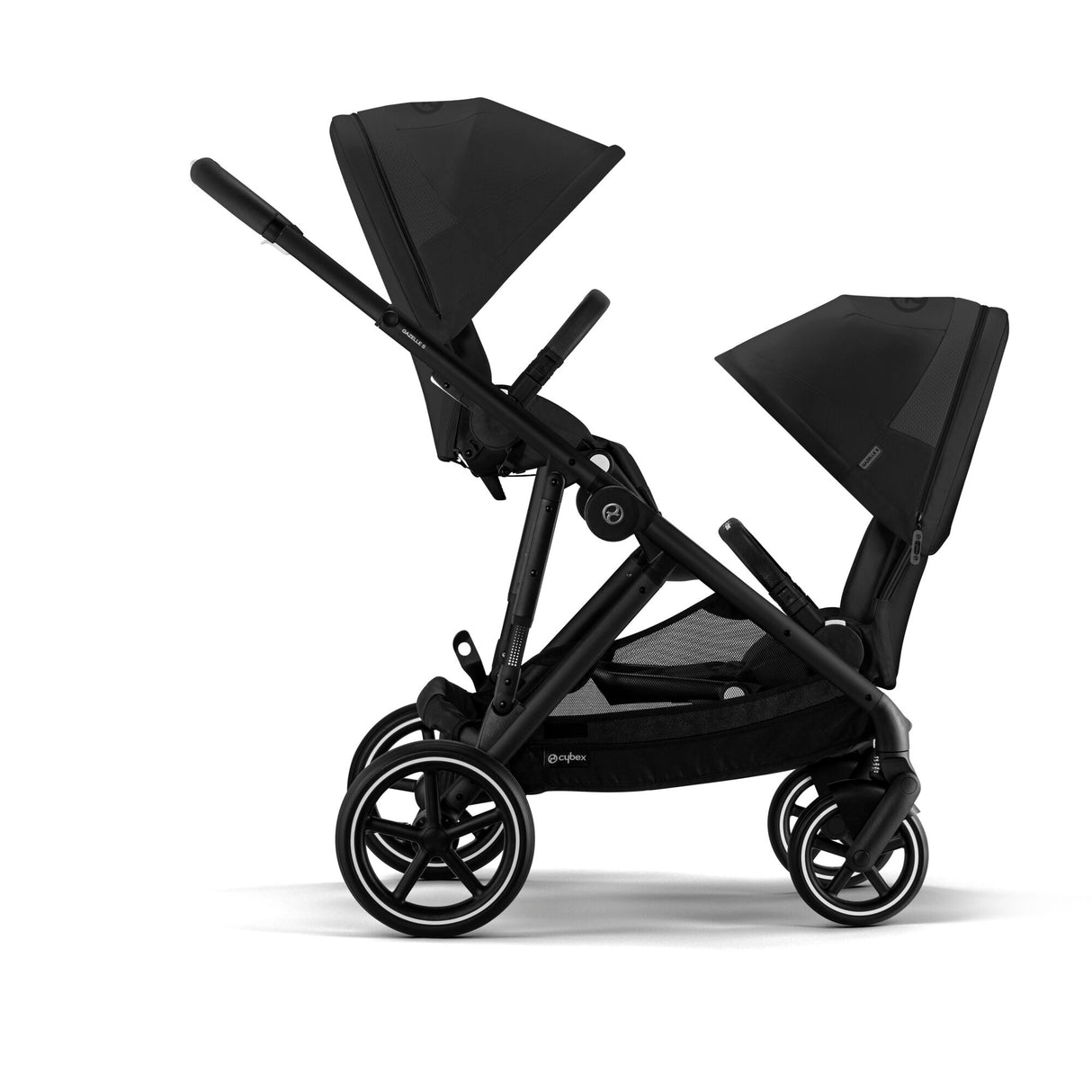 Cybex Gazelle S Twin Pushchair with Second Seat Unit - Moon Black