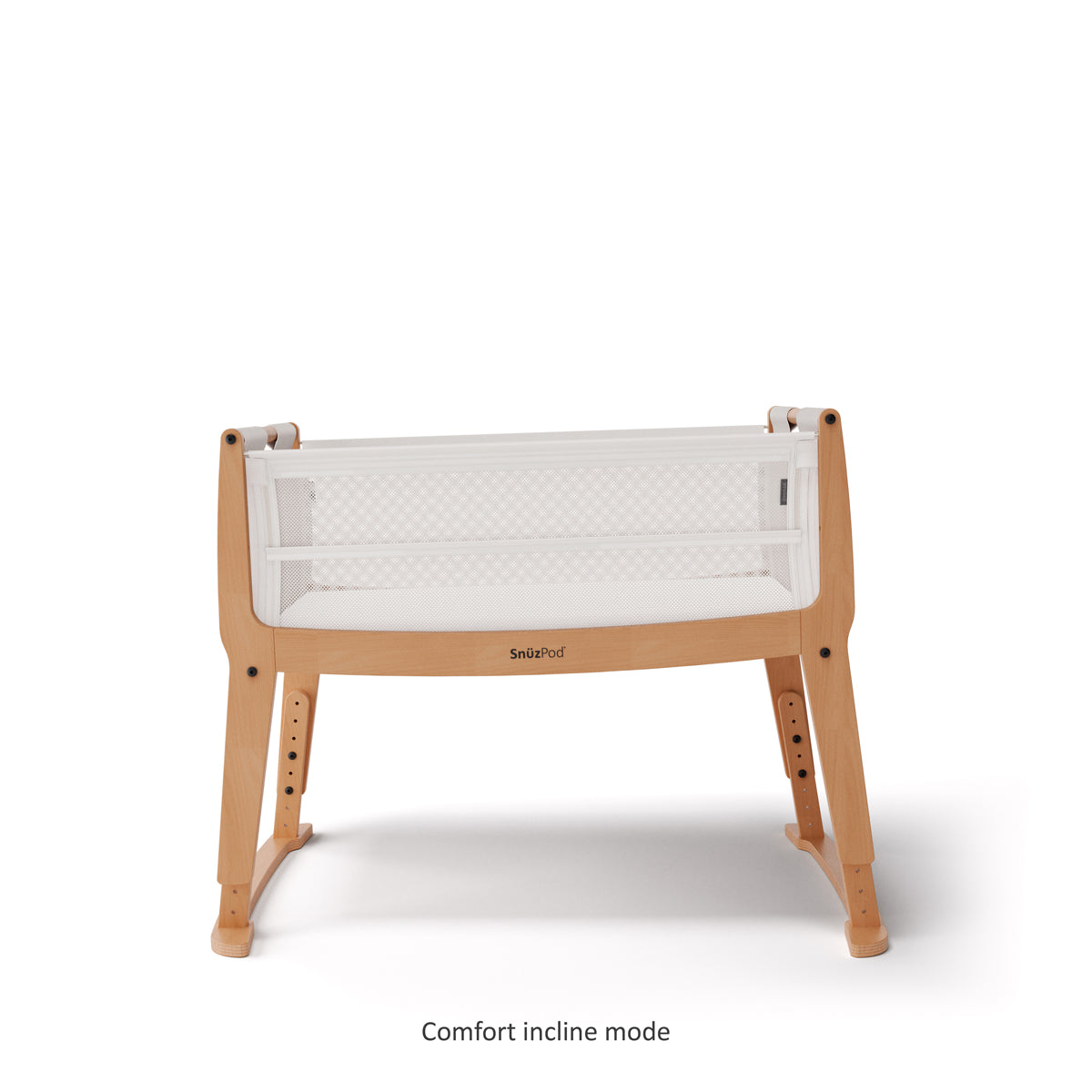 SnuzPod Studio Co-Sleeper Bedside Crib & Mattress - Stockholm Natural