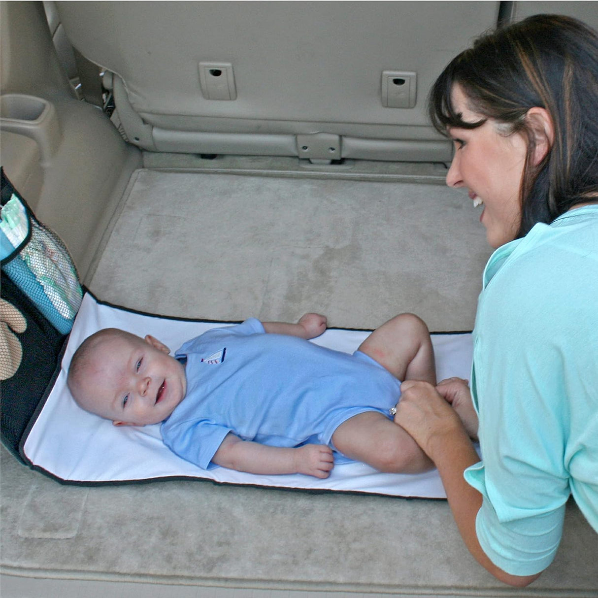 JL Childress On-The-Go Nappy Changing Mat with Storage Pockets - Black