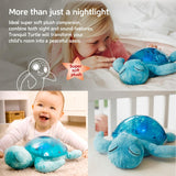 Cloud B Tranquil Turtle Projector Nightlight with White Noise Soothing Sounds - Aqua Blue