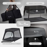 Silver Cross Slumber 3-in-1 Travel Cot & Playpen - Carbon Black