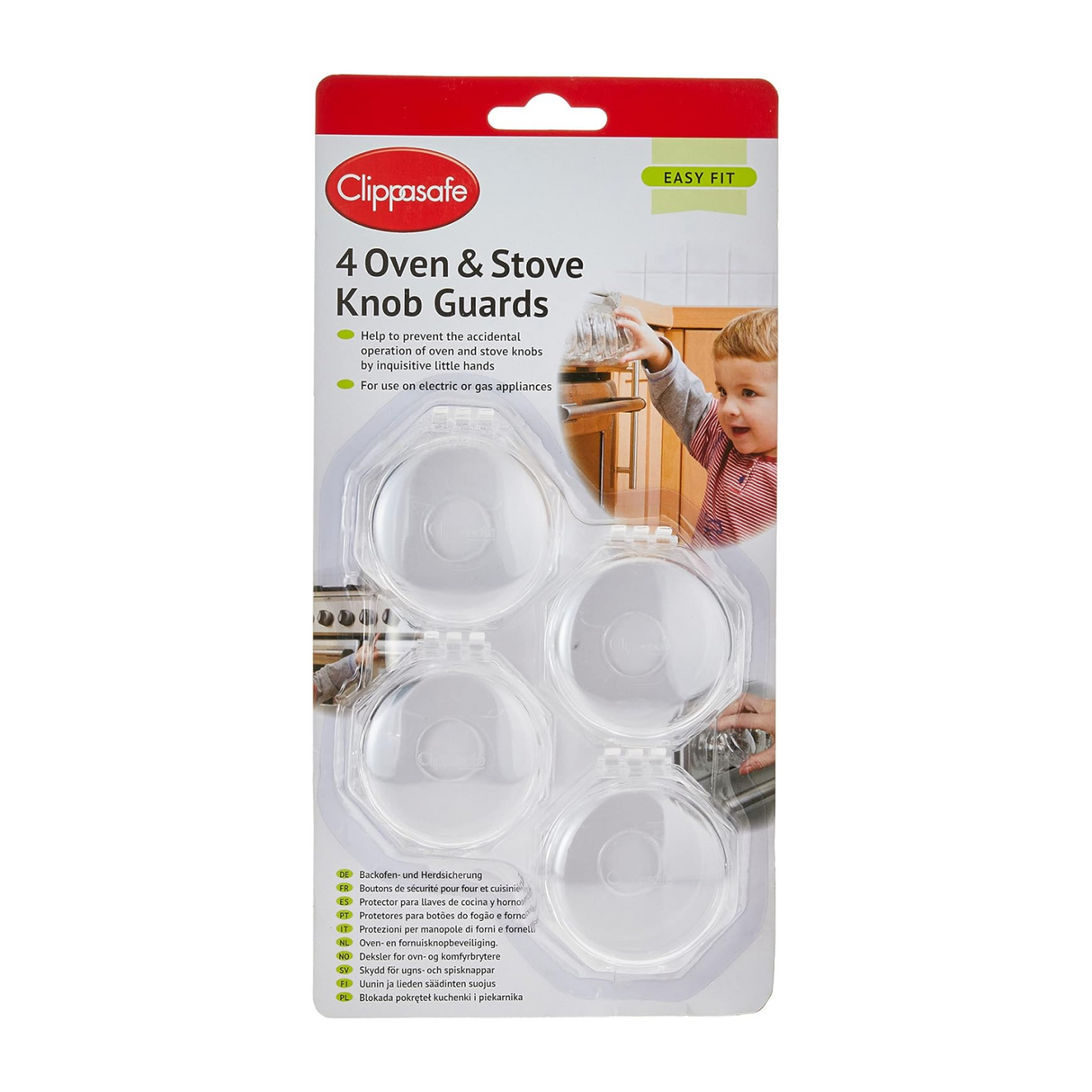 Clippasafe Oven & Stove Knob Guards – 4 Pack