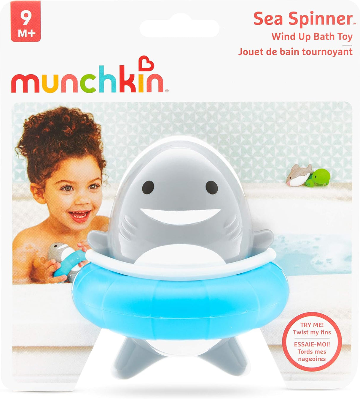 Munchkin Baby Sea Spinner Shark Wind Up Floating Bath Toy