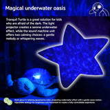 Cloud B Tranquil Turtle Projector Nightlight with White Noise Soothing Sounds - Aqua Blue