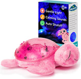 Cloud B Tranquil Turtle Projector Nightlight with White Noise Soothing Sounds - Pink