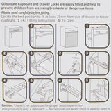 Clippasafe Cupboard and Drawer Locks – 6 Pack