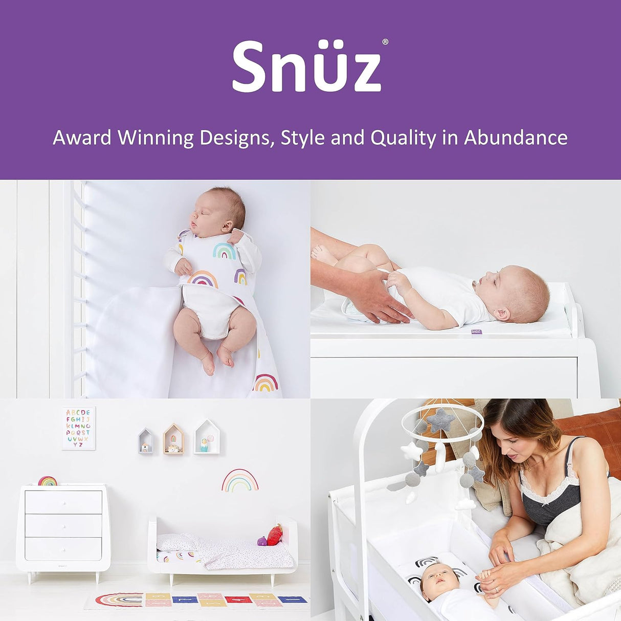 SnuzCloud 3-in-1 Baby Sleep Aid & Night Light  - Grey