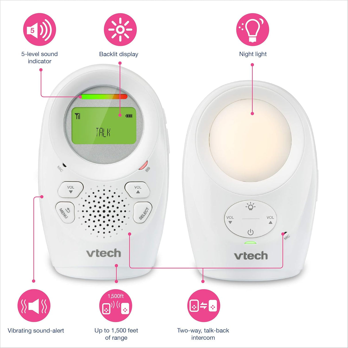 VTech DM1211 Audio Baby Monitor