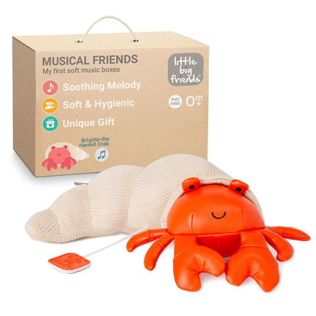 Little Big Friends: Sea Collection Pull-String Musical Animal Toy - Brigette the Hermit Crab