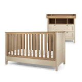 Mamas & Papas Harwell 2 Piece Nursery Furniture Set with Cot Bed and Dresser - Cashmere