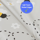 Callowesse Soft Foam Baby Changing Mat - Grey Bee