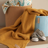 Tutti Bambini Chunky Knitted Baby Blanket 75 x 100cm - Ochre