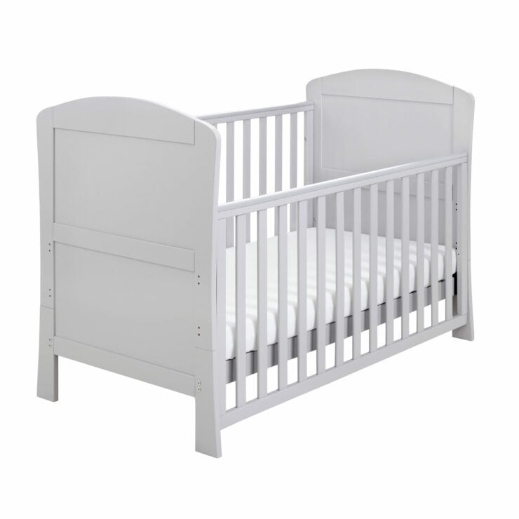 Babymore Aston Drop Side Cot Bed - Grey