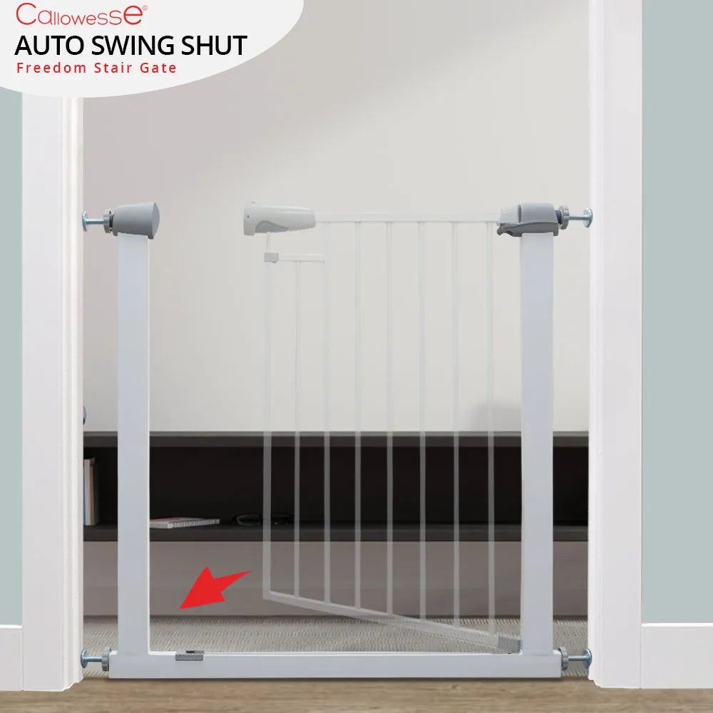 Callowesse Freedom Maglock Auto-Close Baby Stair Gate - White