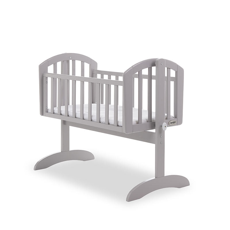 Obaby Sophie Swinging Crib with Foam Mattress - Warm Grey