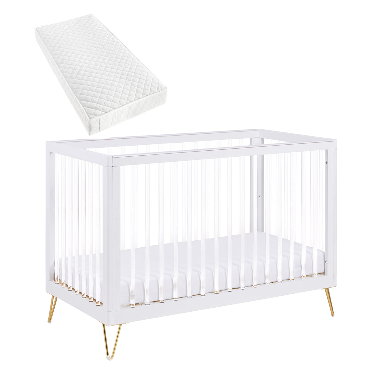 Babymore Kimi Mini Cot Bed – Acrylic