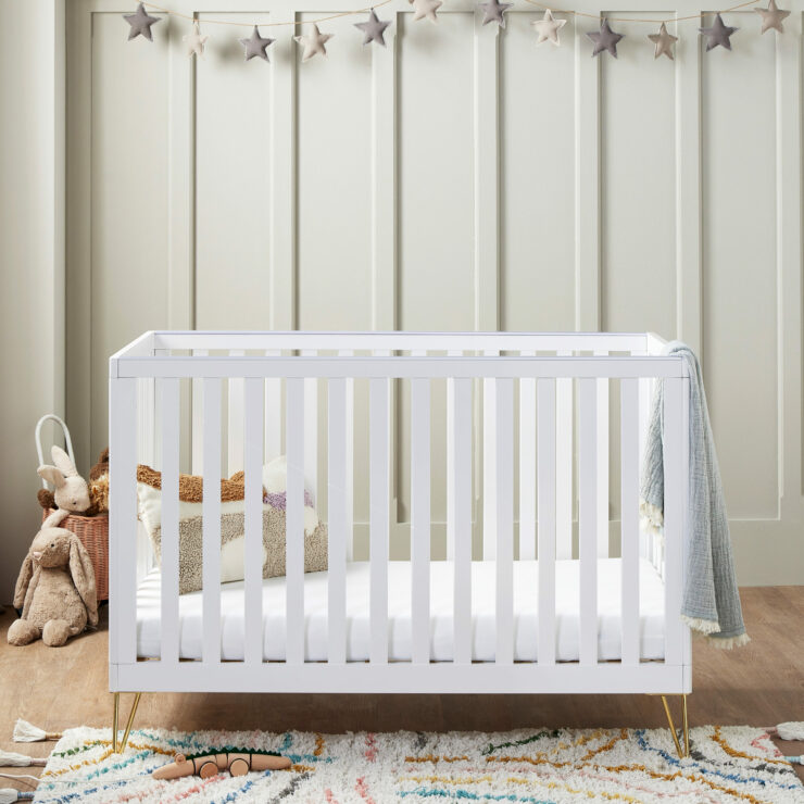 Babymore Kimi Mini Cot Bed – White