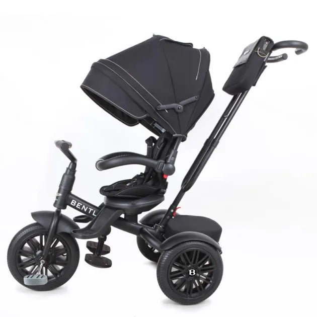 Bentley 6-in-1 Push Along Trike / Bike - Black Edition / Matt Black