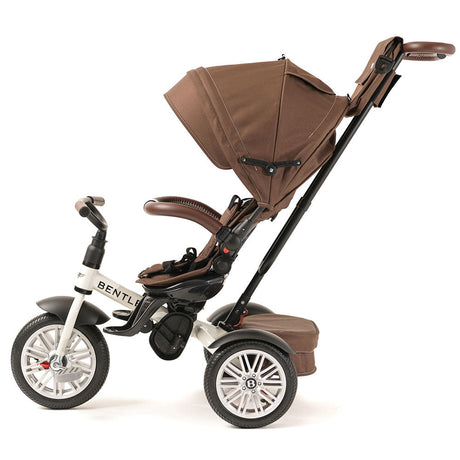 Bentley 6-in-1 Push Along Trike / Bike - Satin White / Brown