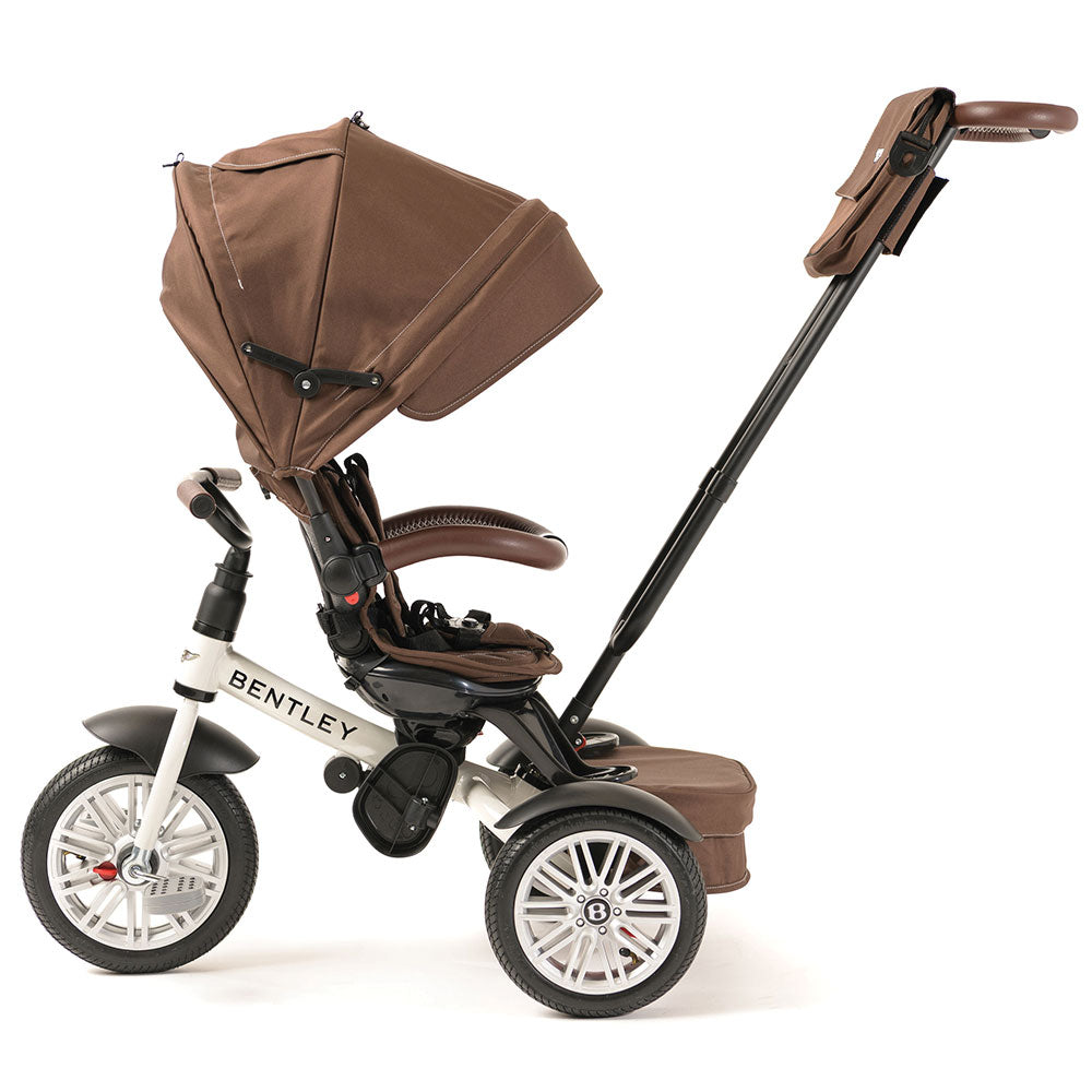 Bentley 6-in-1 Push Along Trike / Bike - Satin White / Brown