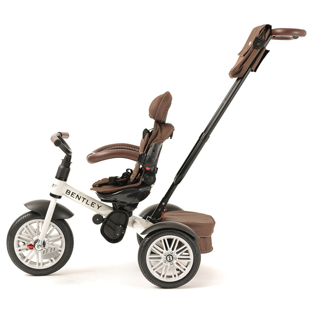 Bentley 6-in-1 Push Along Trike / Bike - Satin White / Brown