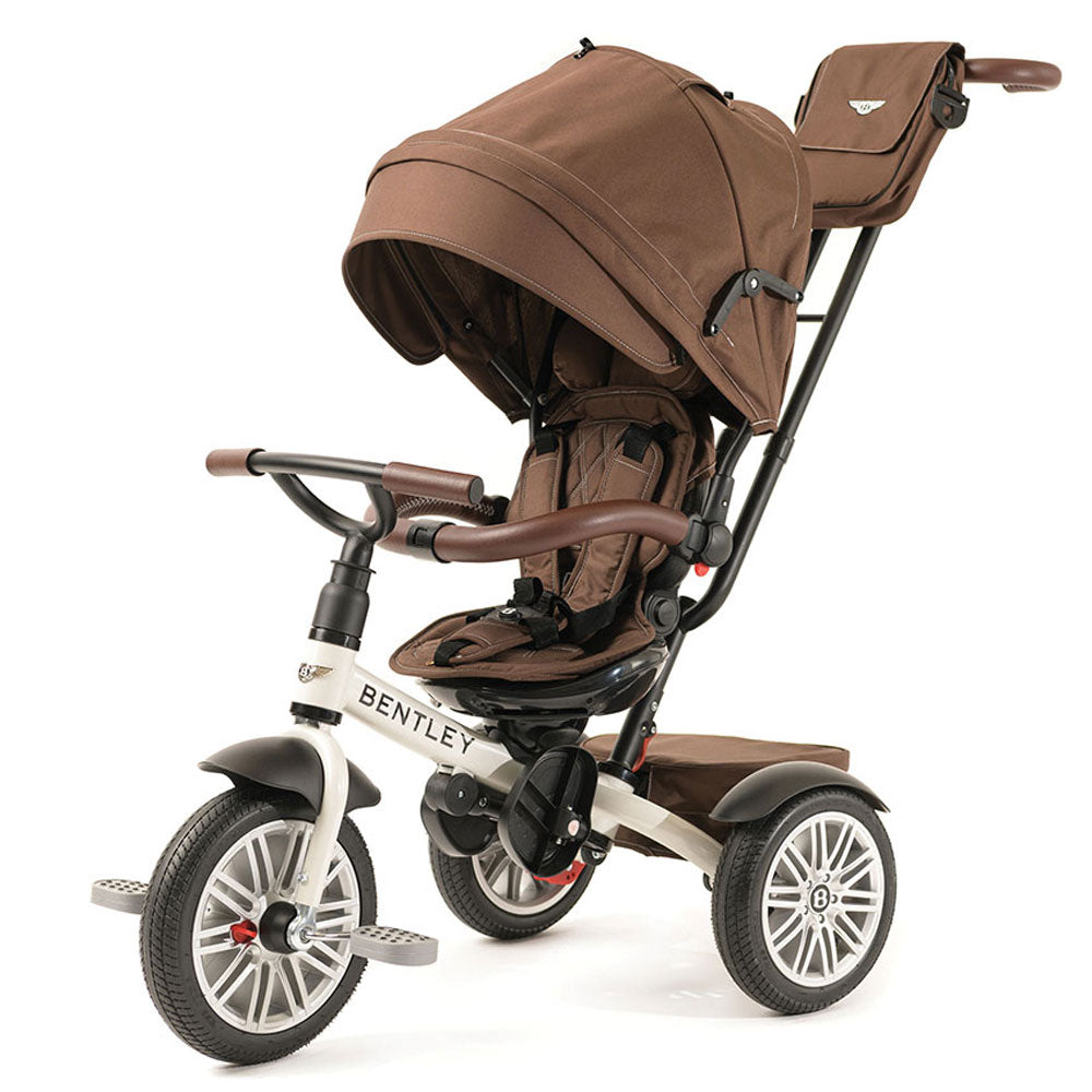 Bentley 6-in-1 Push Along Trike / Bike - Satin White / Brown