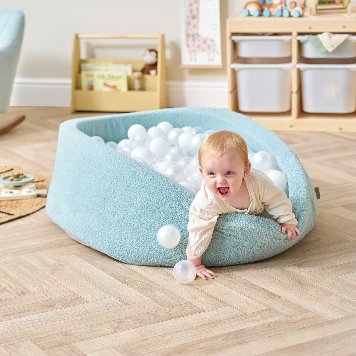 Tutti Bambini Bola Baby Ball Pit with Balls - Ocean Stone