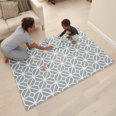 Tutti Bambini 120x 175cm Foam Puzzle Playmat - Tiles Grey