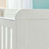 Babymore Caro 2 Piece Nursery Furniture Set with Cot Bed & Dresser - White Wash