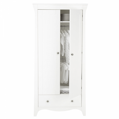 Cuddleco Clara Double Nursery Wardrobe - Satin White